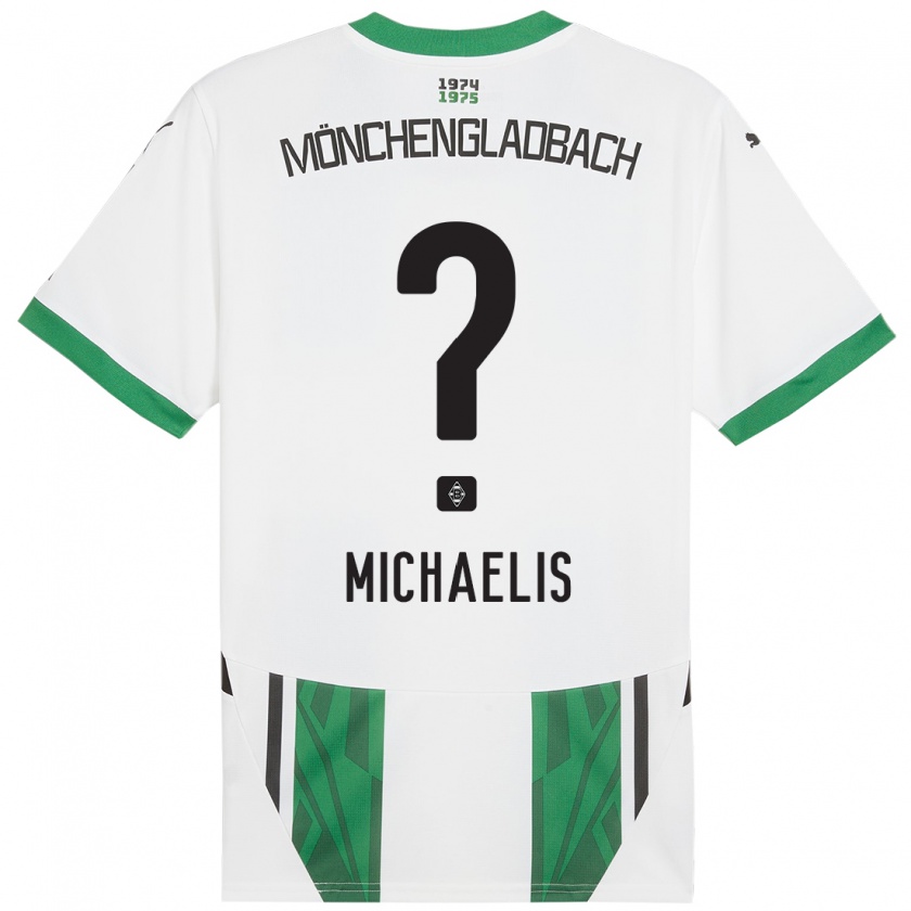 Kandiny Heren Yannick Michaelis #0 Wit Groen Thuisshirt Thuistenue 2024/25 T-Shirt