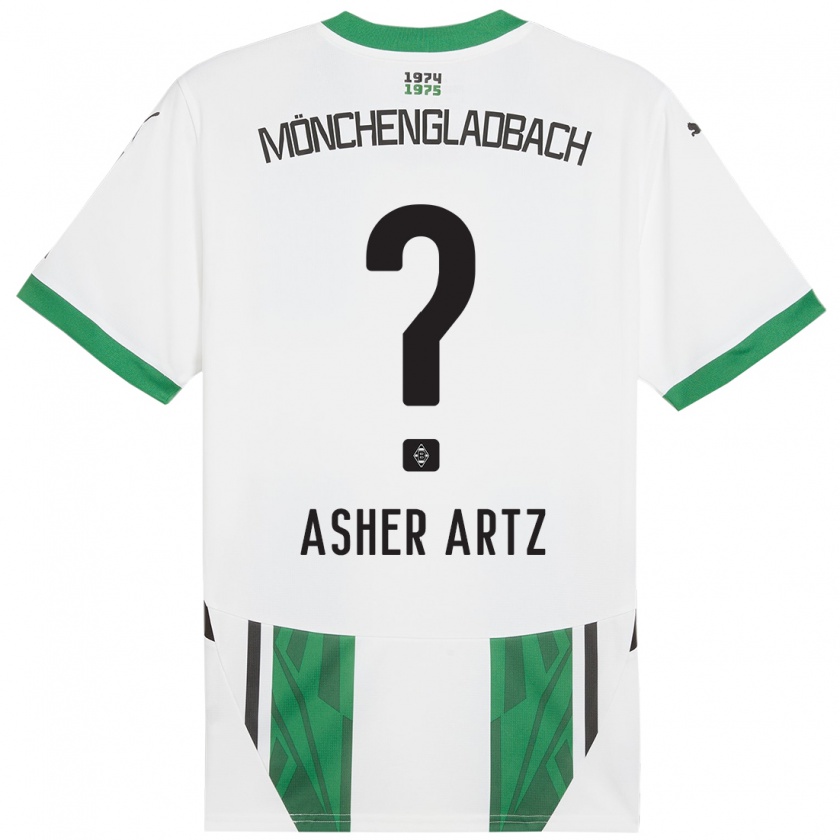 Kandiny Herren Asher Artz #0 Weiß Grün Heimtrikot Trikot 2024/25 T-Shirt Österreich