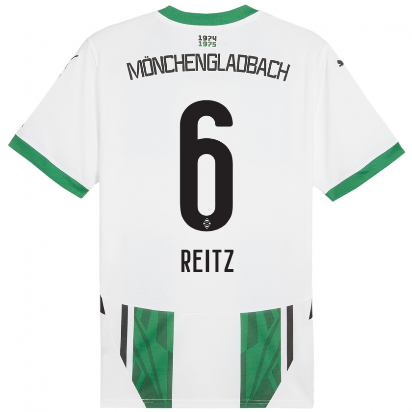 Kandiny Uomo Maglia Tony Reitz #6 Bianco Verde Kit Gara Home 2024/25 Maglietta