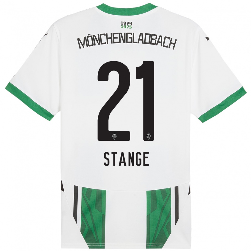 Kandiny Uomo Maglia Veit Stange #21 Bianco Verde Kit Gara Home 2024/25 Maglietta