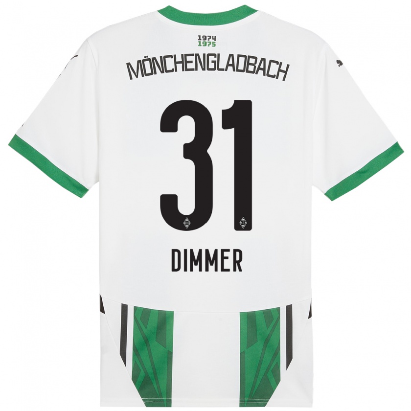 Kandiny Uomo Maglia Florian Dimmer #31 Bianco Verde Kit Gara Home 2024/25 Maglietta