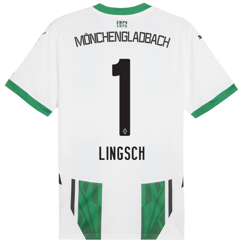 Kandiny Heren Tina Lingsch #1 Wit Groen Thuisshirt Thuistenue 2024/25 T-Shirt België