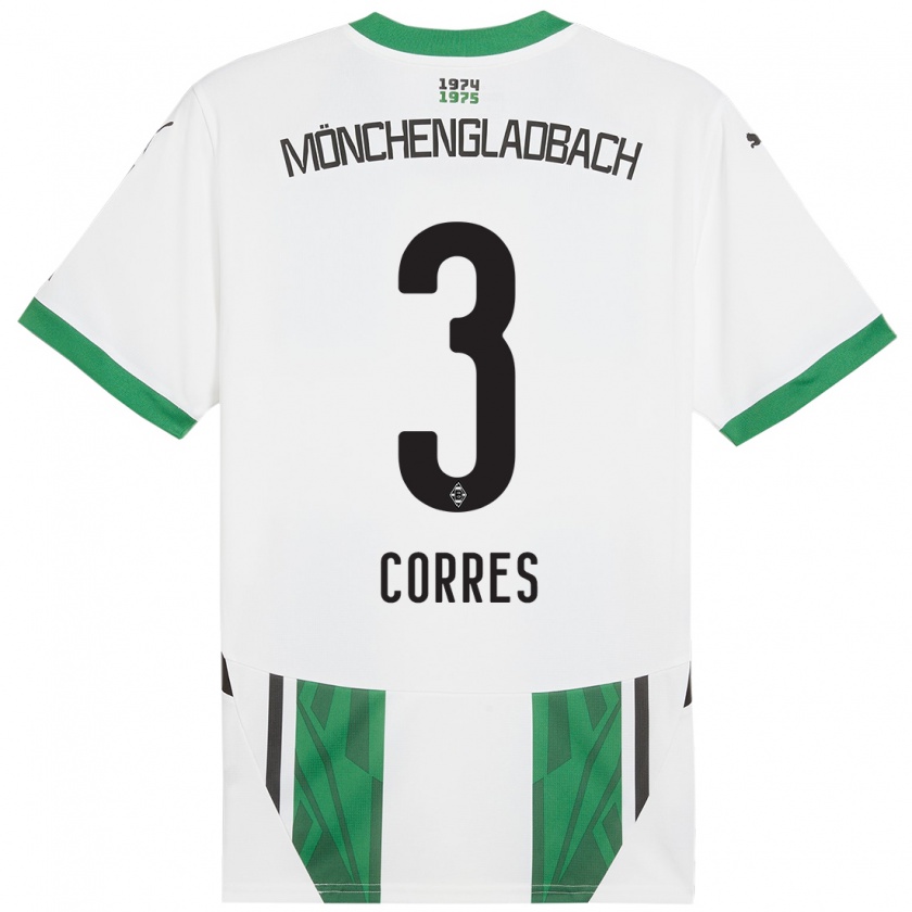 Kandiny Uomo Maglia Carolin Corres #3 Bianco Verde Kit Gara Home 2024/25 Maglietta