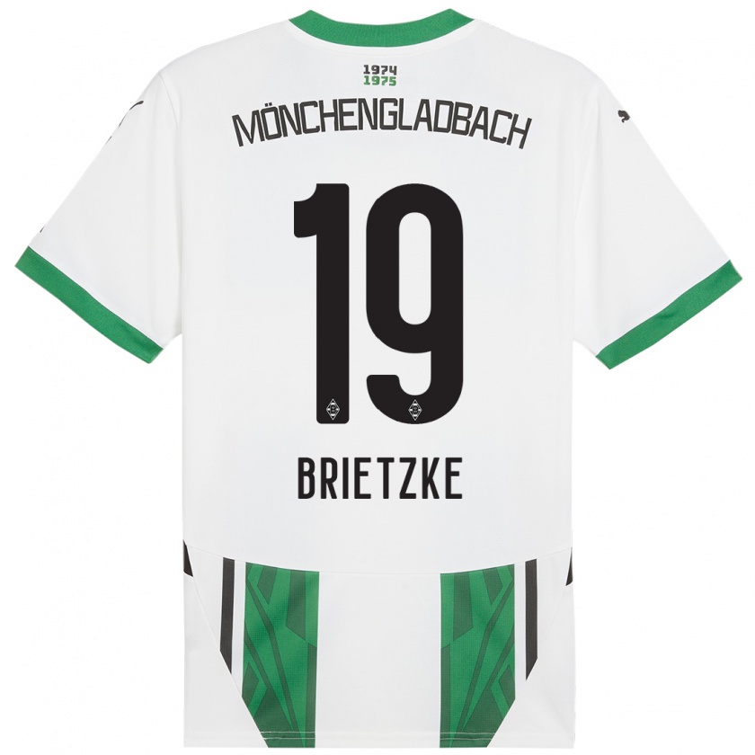 Kandiny Uomo Maglia Yvonne Brietzke #19 Bianco Verde Kit Gara Home 2024/25 Maglietta