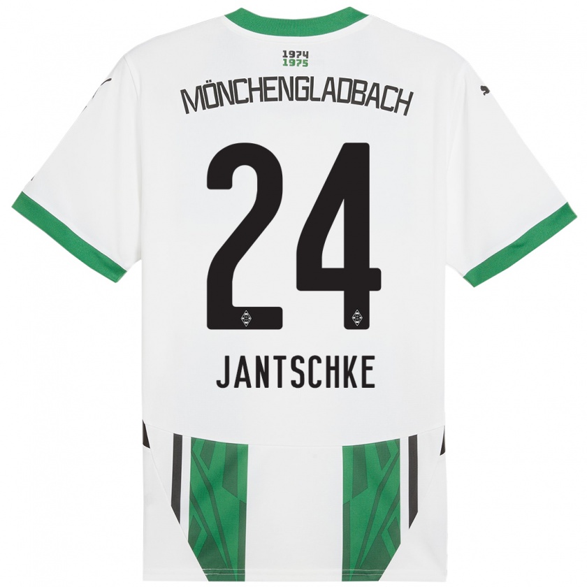 Kandiny Heren Tony Jantschke #24 Wit Groen Thuisshirt Thuistenue 2024/25 T-Shirt