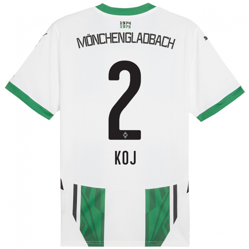 Kandiny Uomo Maglia Julia Koj #2 Bianco Verde Kit Gara Home 2024/25 Maglietta