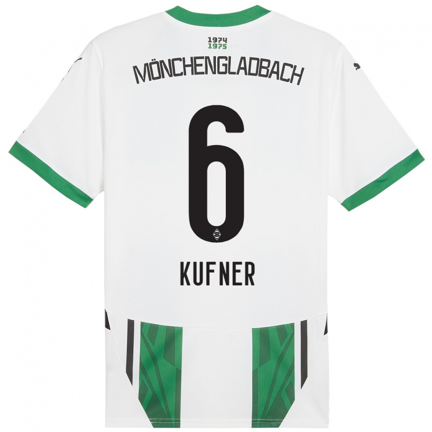 Kandiny Uomo Maglia Anne-Catherine Kufner #6 Bianco Verde Kit Gara Home 2024/25 Maglietta