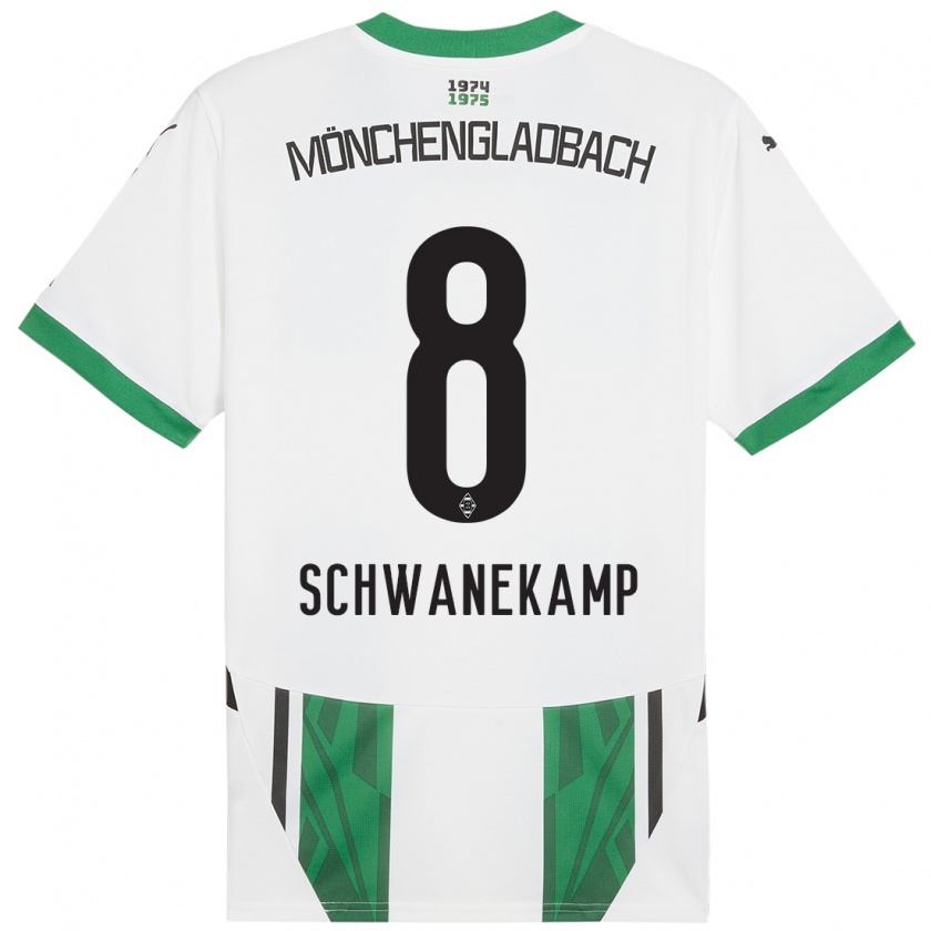 Kandiny Heren Jana Schwanekamp #8 Wit Groen Thuisshirt Thuistenue 2024/25 T-Shirt