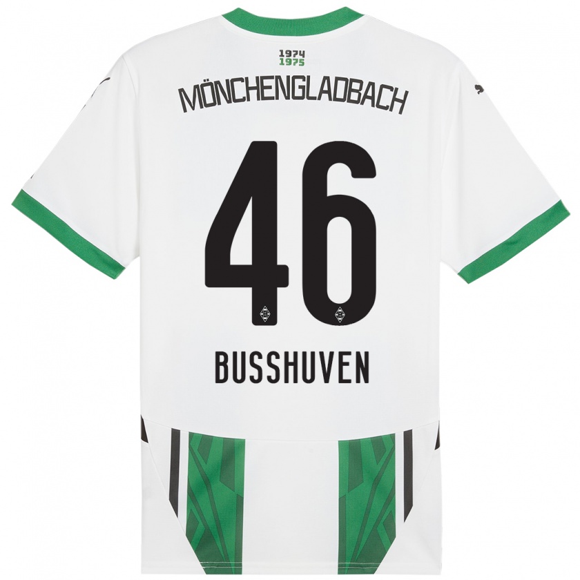 Kandiny Uomo Maglia Alina Busshuven #46 Bianco Verde Kit Gara Home 2024/25 Maglietta