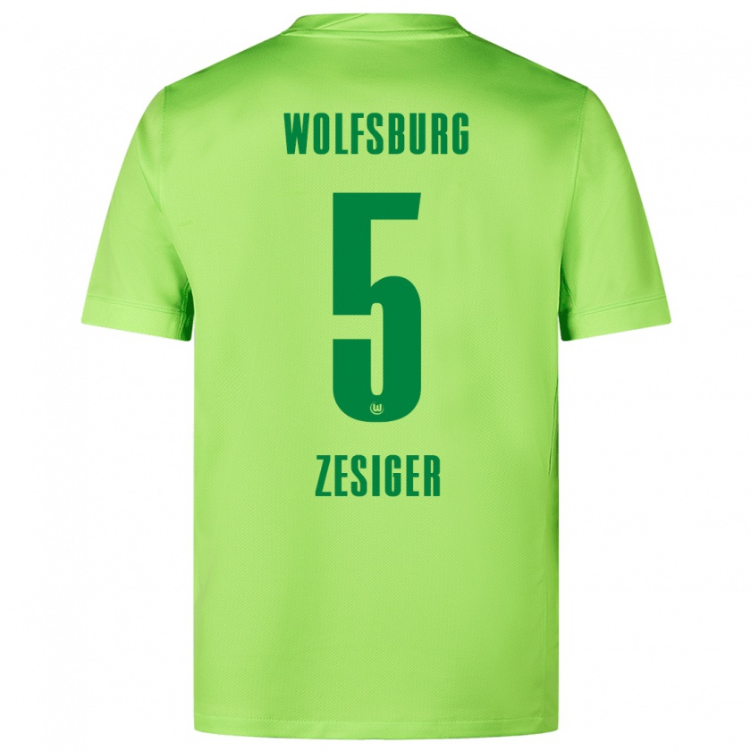 Kandiny Herren Cédric Zesiger #5 Fluoreszierendes Grün Heimtrikot Trikot 2024/25 T-Shirt Österreich