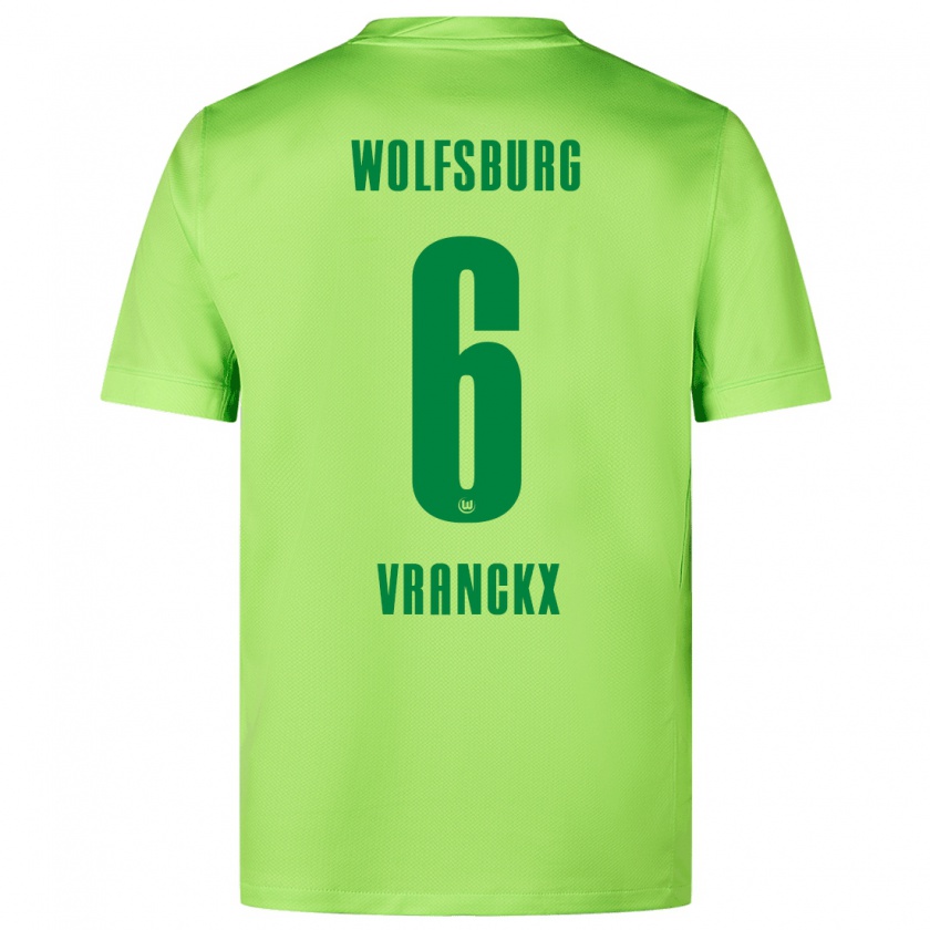 Kandiny Herren Aster Vranckx #6 Fluoreszierendes Grün Heimtrikot Trikot 2024/25 T-Shirt Österreich