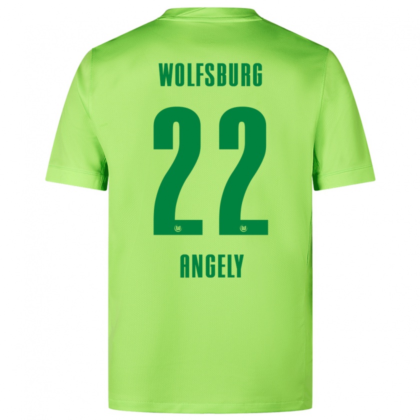 Kandiny Herren Mathys Angély #22 Fluoreszierendes Grün Heimtrikot Trikot 2024/25 T-Shirt Österreich