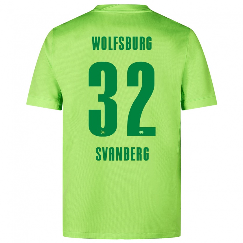 Kandiny Heren Mattias Svanberg #32 Fluorescerend Groen Thuisshirt Thuistenue 2024/25 T-Shirt België