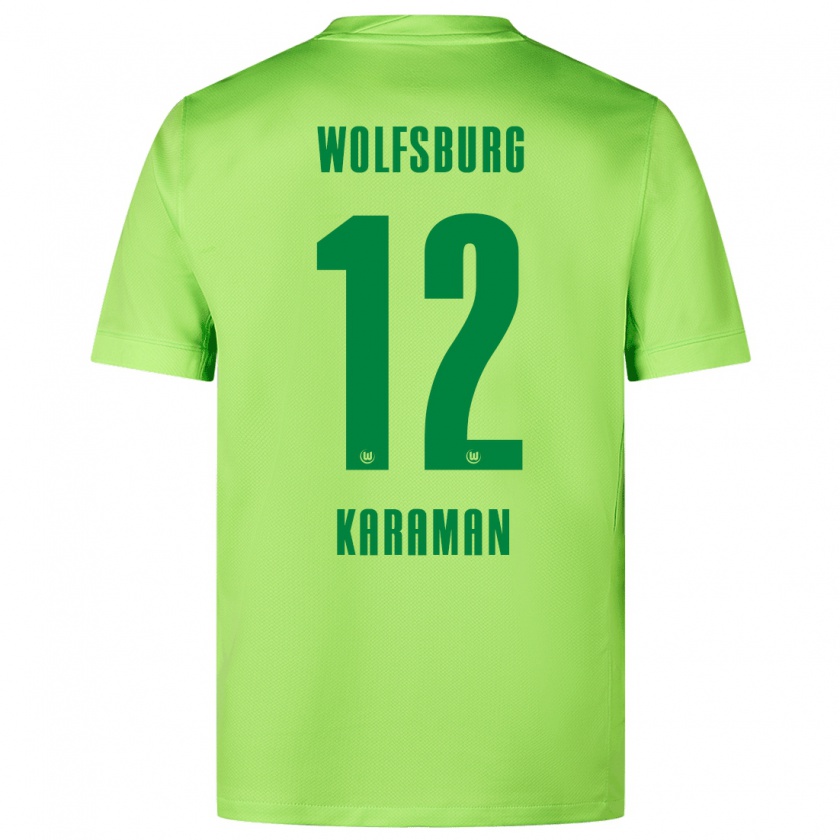 Kandiny Heren Tarik Karaman #12 Fluorescerend Groen Thuisshirt Thuistenue 2024/25 T-Shirt België