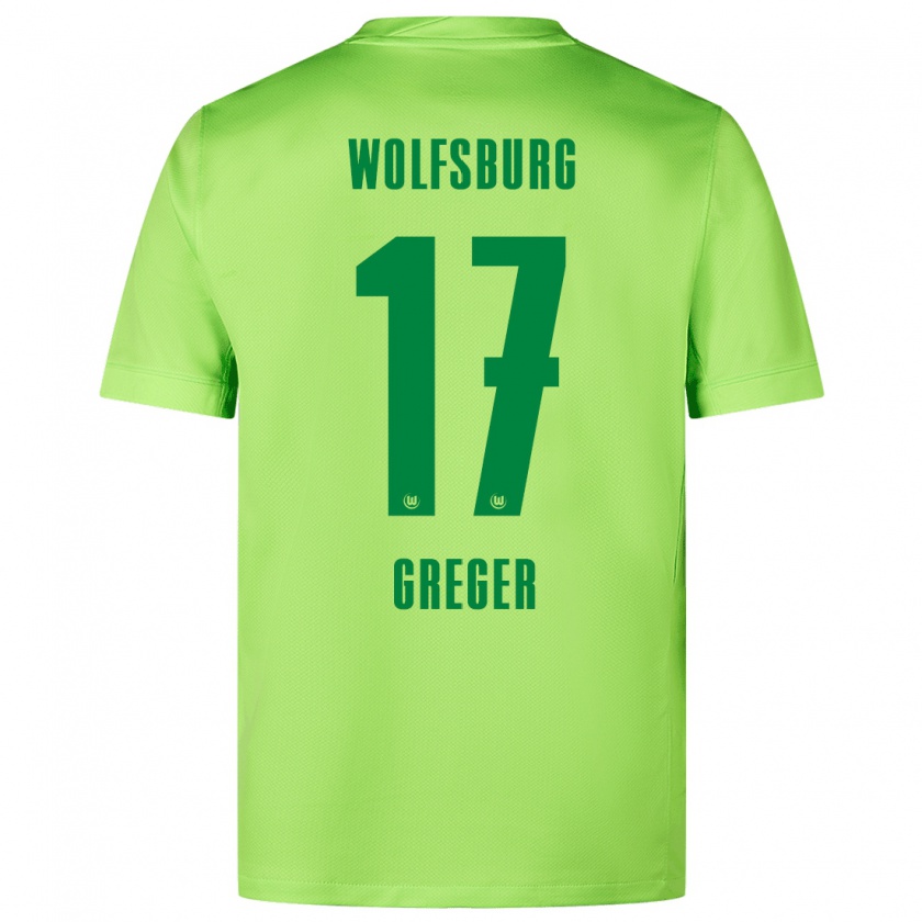 Kandiny Uomo Maglia Max Greger #17 Verde Fluorescente Kit Gara Home 2024/25 Maglietta