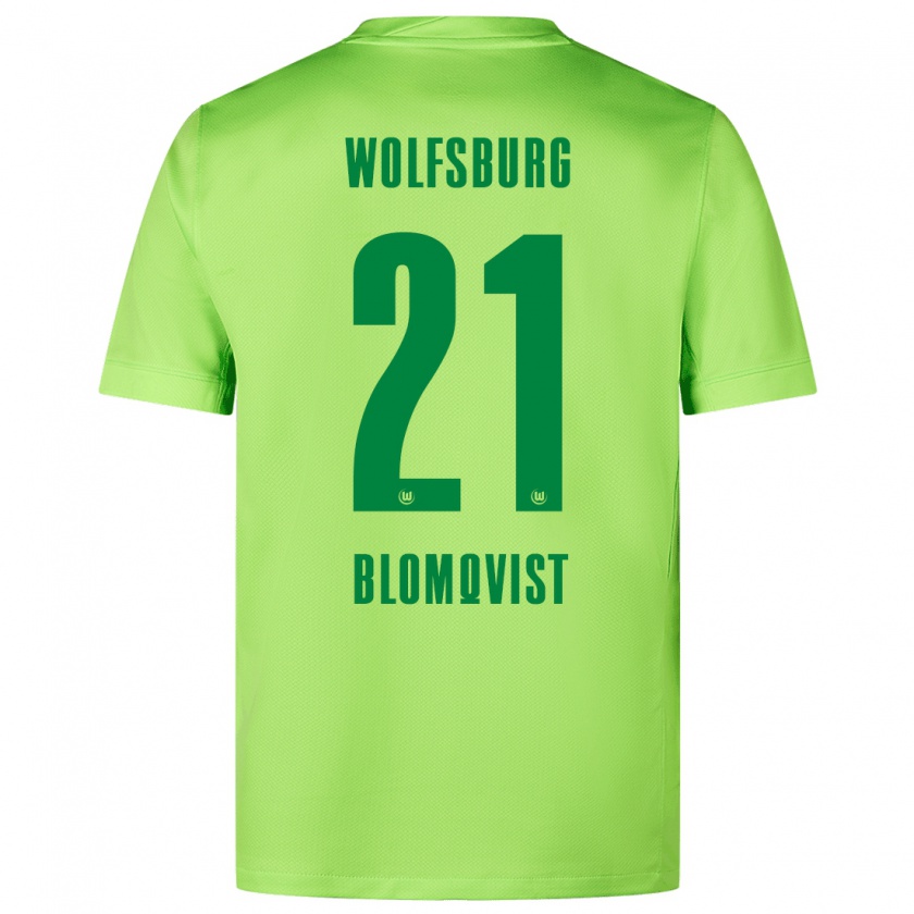 Kandiny Męski Rebecka Blomqvist #21 Fluorescencyjny Zielony Domowa Koszulka 2024/25 Koszulki Klubowe