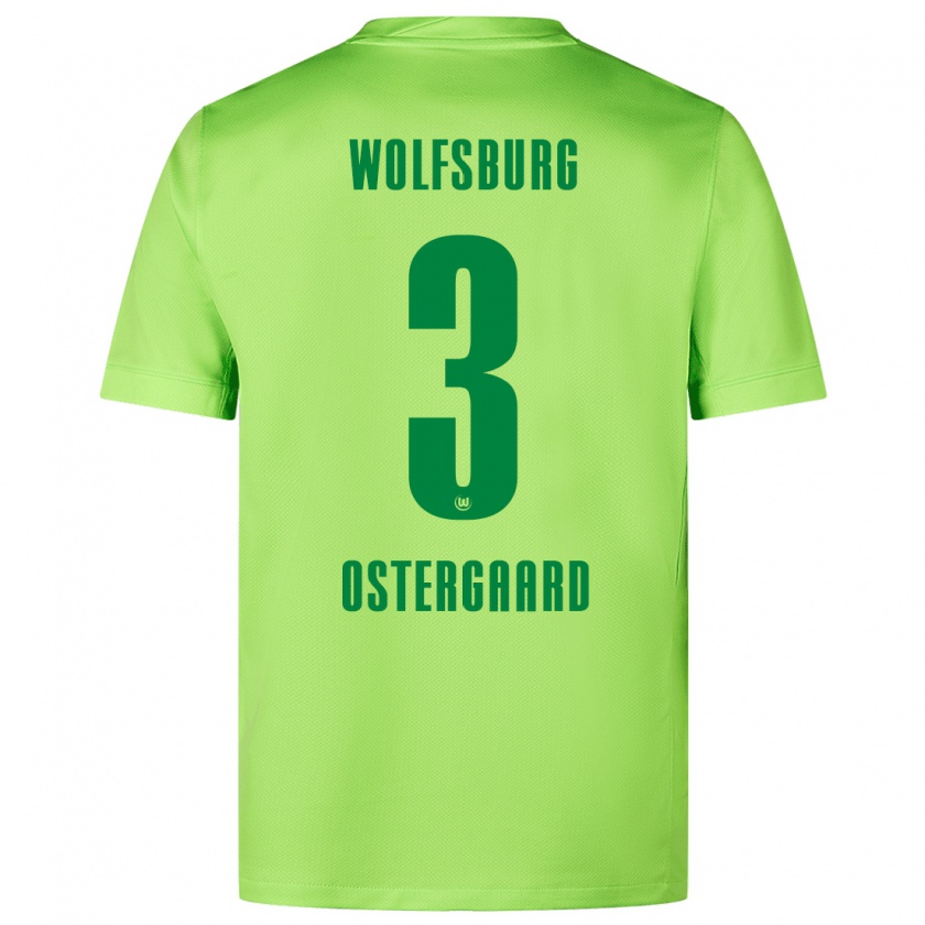 Kandiny Heren Christian Östergaard #3 Fluorescerend Groen Thuisshirt Thuistenue 2024/25 T-Shirt