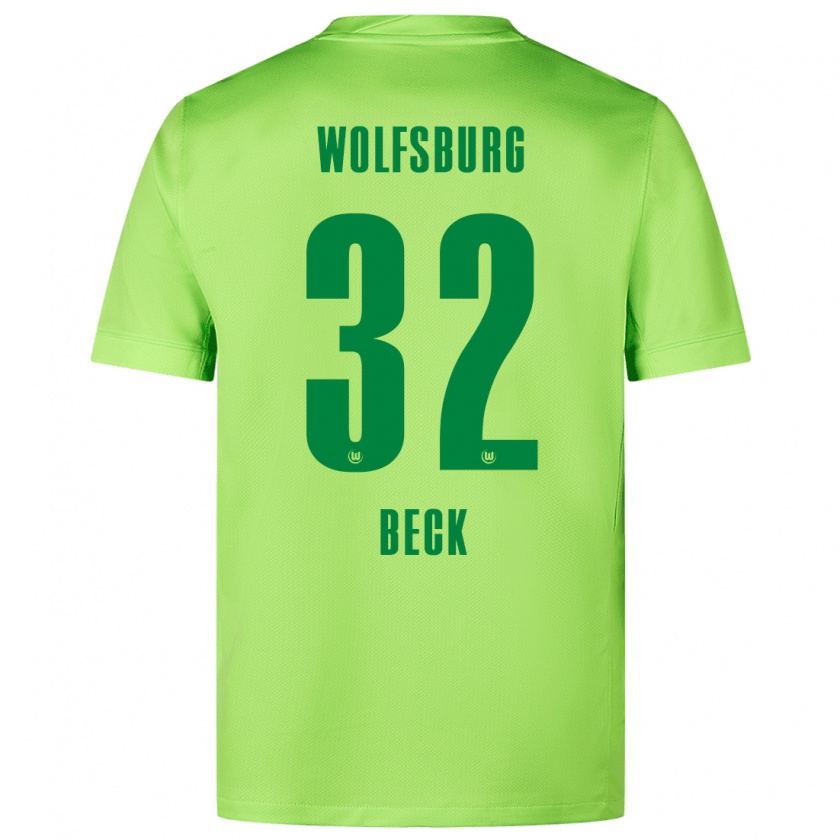 Kandiny Herren Kiara Beck #32 Fluoreszierendes Grün Heimtrikot Trikot 2024/25 T-Shirt Österreich