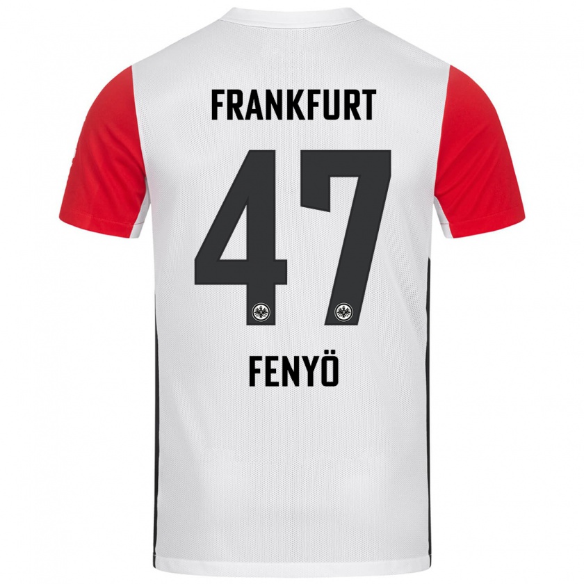 Kandiny Uomo Maglia Noah Fenyő #47 Bianco Rosso Kit Gara Home 2024/25 Maglietta