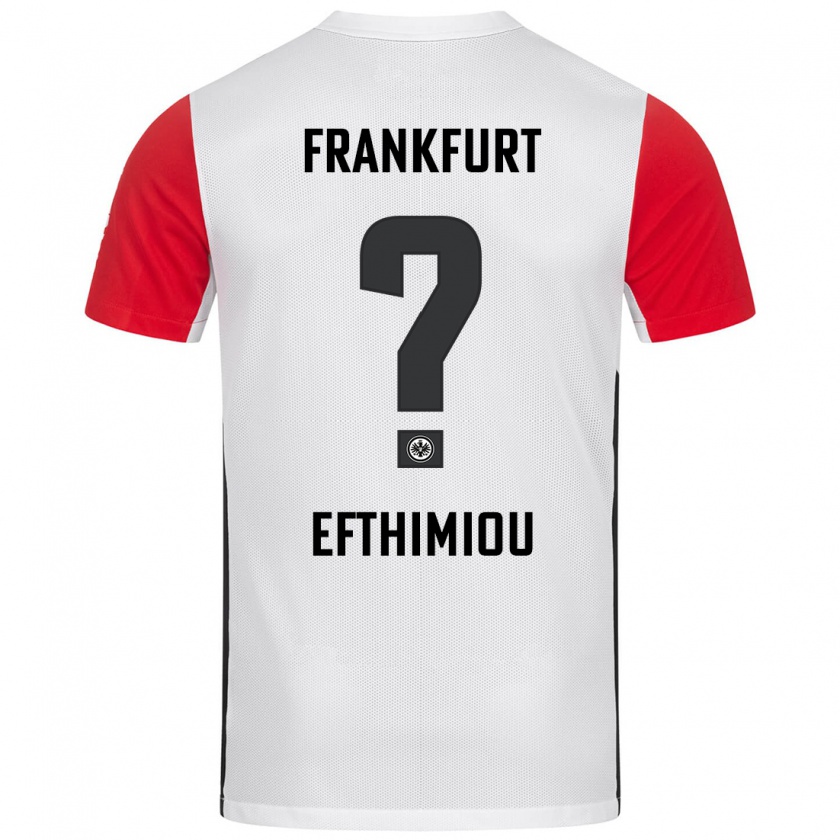 Kandiny Herren Sissis Efthimiou #0 Weiß Rot Heimtrikot Trikot 2024/25 T-Shirt Österreich