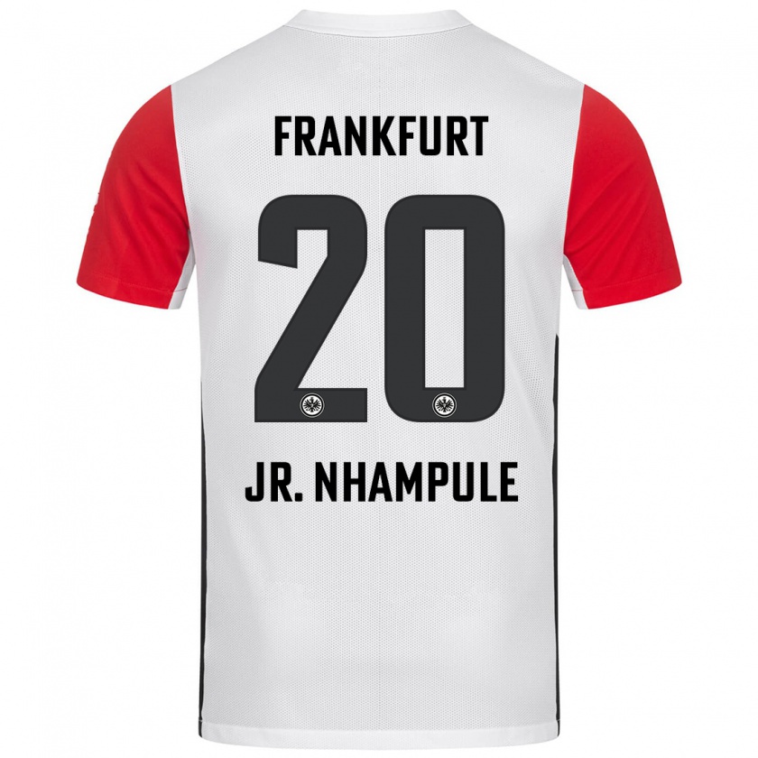 Kandiny Hombre Camiseta Antonio Junior Nhampule #20 Blanco Rojo 1ª Equipación 2024/25 La Camisa México