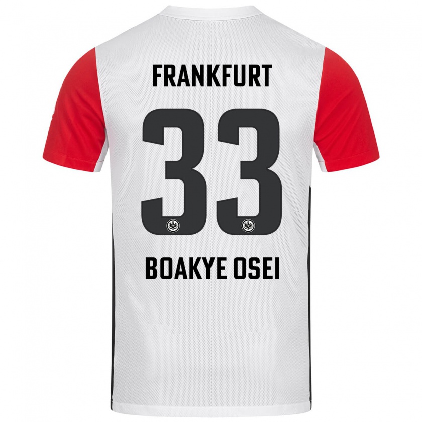 Kandiny Herren Derek Boakye-Osei #33 Weiß Rot Heimtrikot Trikot 2024/25 T-Shirt Österreich