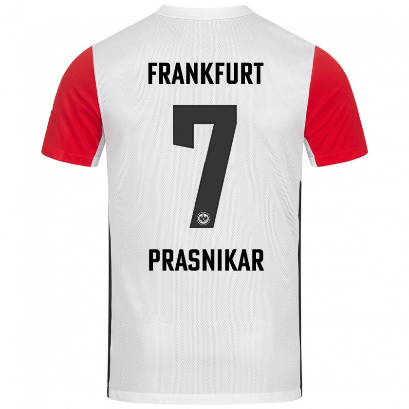 Kandiny Heren Lara Prašnikar #7 Wit Rood Thuisshirt Thuistenue 2024/25 T-Shirt België