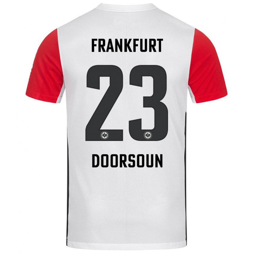 Kandiny Heren Sara Doorsoun #23 Wit Rood Thuisshirt Thuistenue 2024/25 T-Shirt