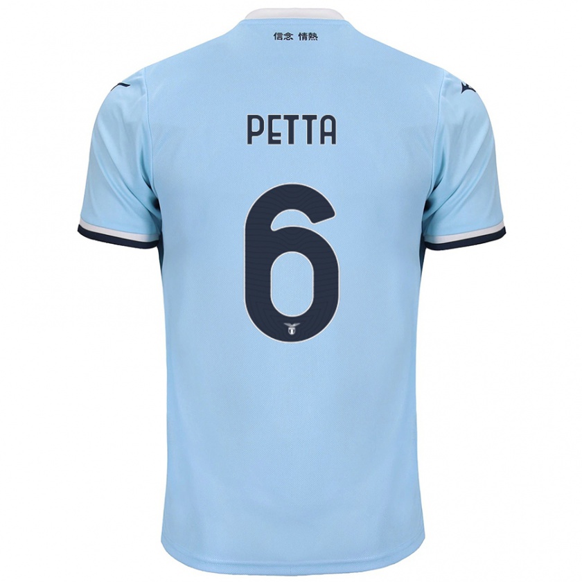 Kandiny Uomo Maglia Andrea Petta #6 Blu Kit Gara Home 2024/25 Maglietta