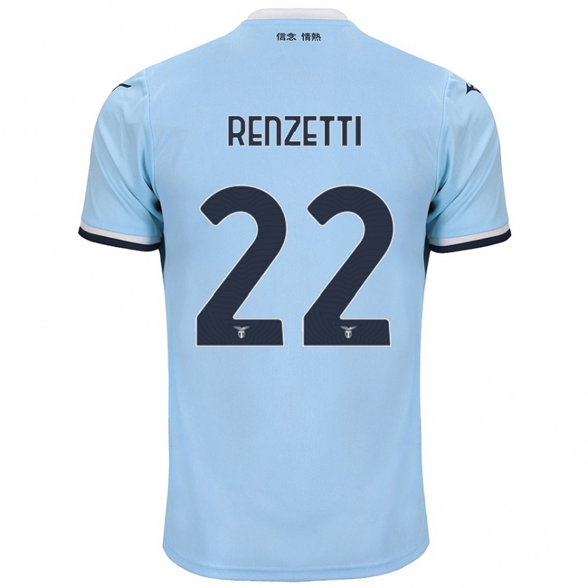 Kandiny Uomo Maglia Davide Renzetti #22 Blu Kit Gara Home 2024/25 Maglietta