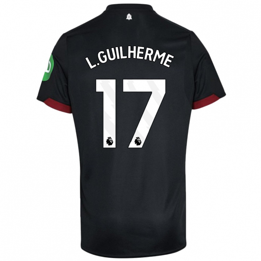 Kandiny Heren Luis Guilherme #17 Zwart Wit Uitshirt Uittenue 2024/25 T-Shirt