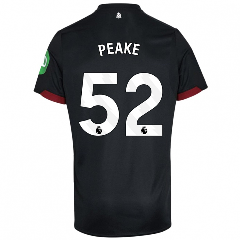 Kandiny Heren Lennon Peake #52 Zwart Wit Uitshirt Uittenue 2024/25 T-Shirt