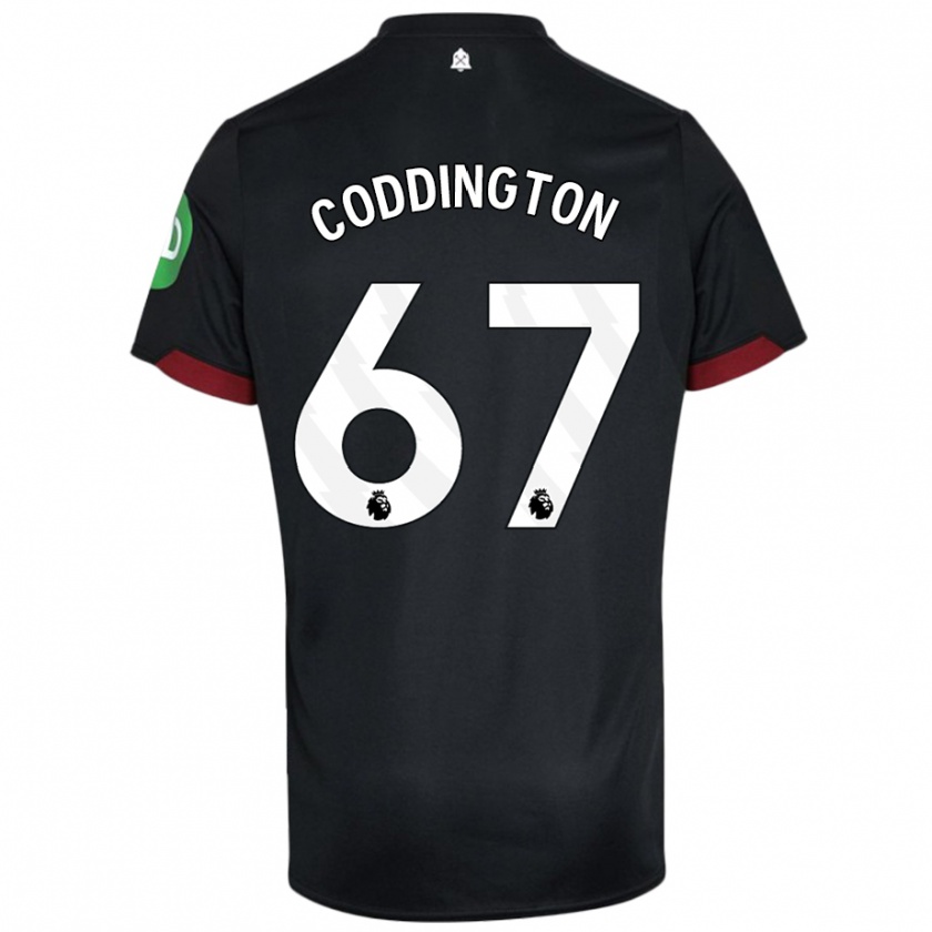 Kandiny Uomo Maglia Remy Coddington #67 Nero Bianco Kit Gara Away 2024/25 Maglietta