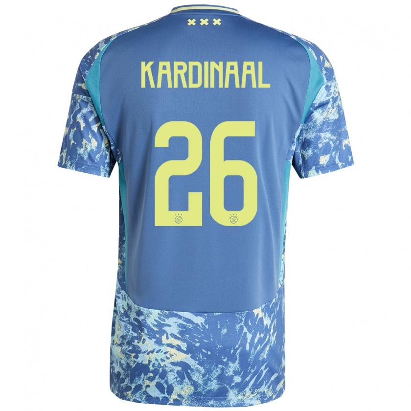 Kandiny Hombre Camiseta Isa Kardinaal #26 Gris Azul Amarillo 2ª Equipación 2024/25 La Camisa México