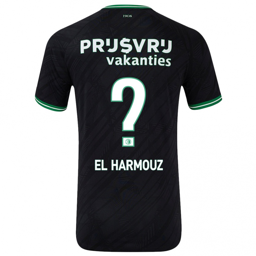 Kandiny Heren Nassim El Harmouz #0 Zwart Groen Uitshirt Uittenue 2024/25 T-Shirt België