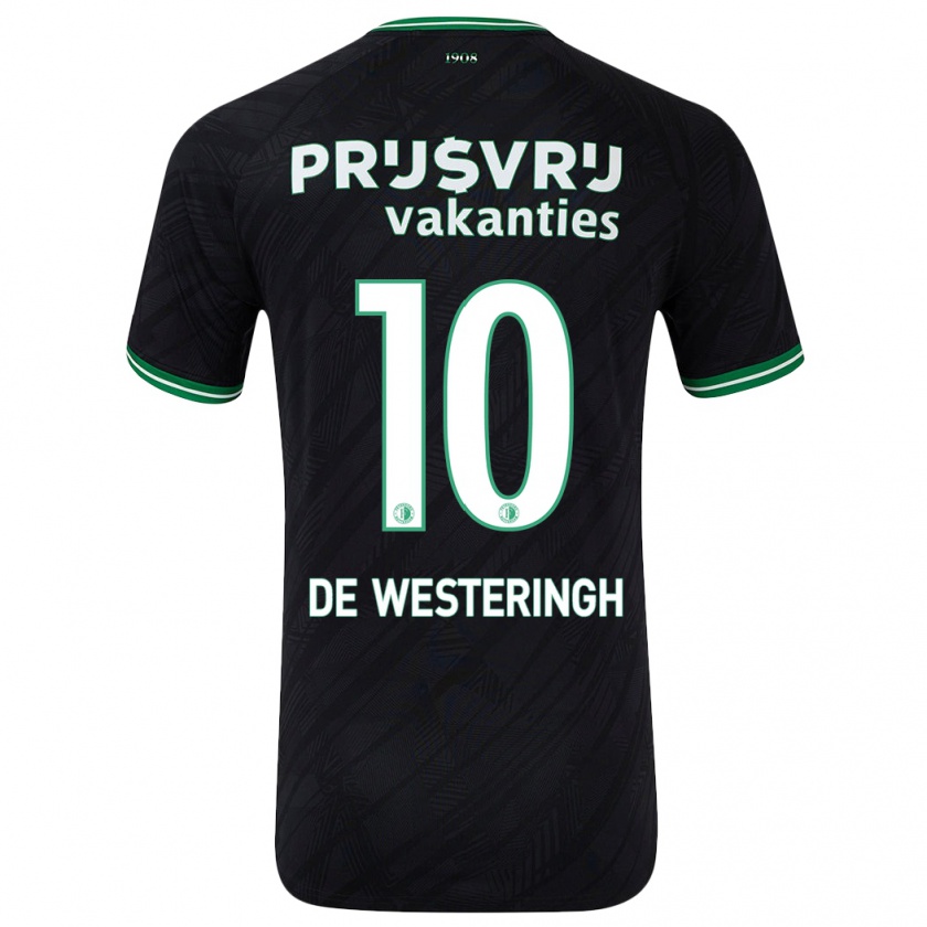 Kandiny Uomo Maglia Kirsten Van De Westeringh #10 Nero Verde Kit Gara Away 2024/25 Maglietta