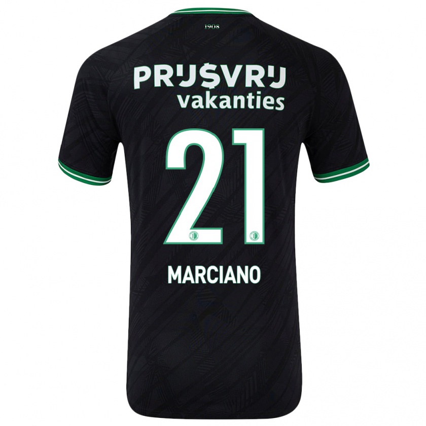 Kandiny Uomo Maglia Ofir Marciano #21 Nero Verde Kit Gara Away 2024/25 Maglietta