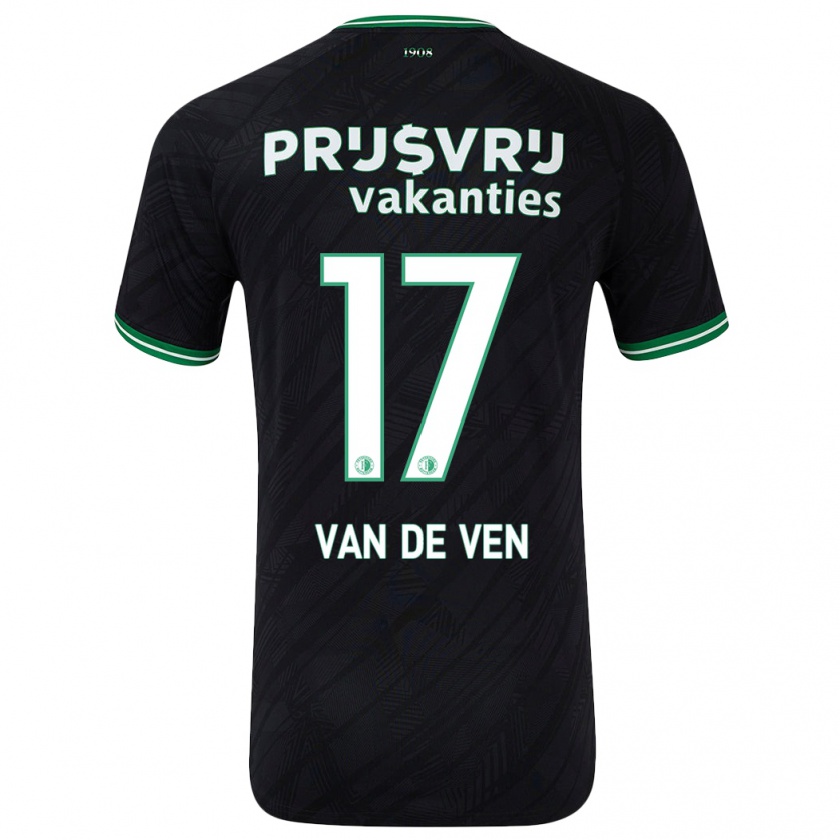 Kandiny Heren Zoi Van De Ven #17 Zwart Groen Uitshirt Uittenue 2024/25 T-Shirt