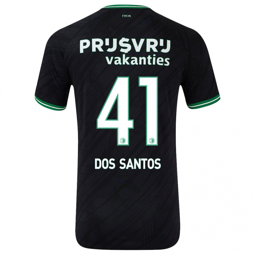 Kandiny Uomo Maglia Giuliany Ben-David Dos Santos #41 Nero Verde Kit Gara Away 2024/25 Maglietta