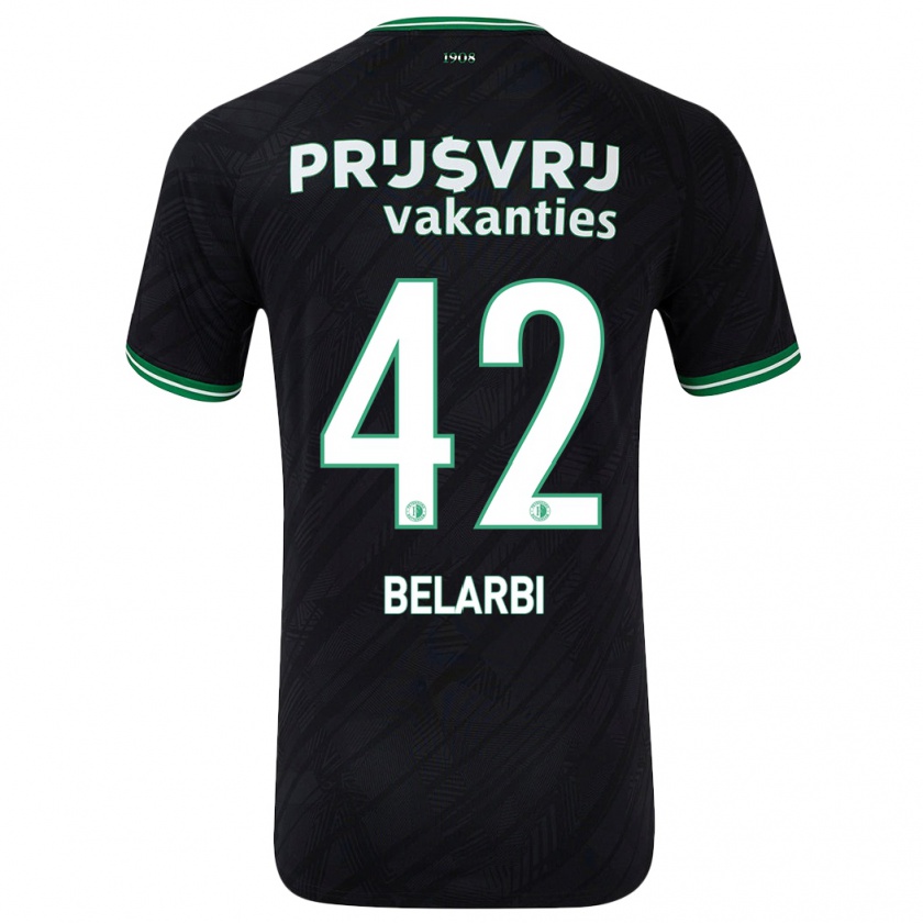 Kandiny Herren Abdel Belarbi #42 Schwarz Grün Auswärtstrikot Trikot 2024/25 T-Shirt Österreich