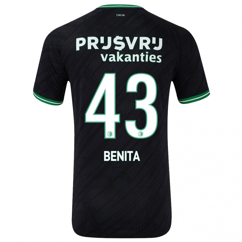 Kandiny Uomo Maglia Mimeirhel Benita #43 Nero Verde Kit Gara Away 2024/25 Maglietta