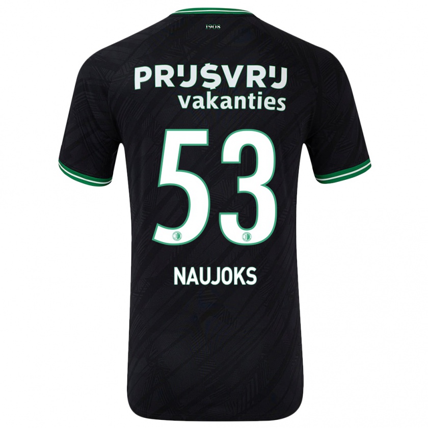 Kandiny Uomo Maglia Noah Naujoks #53 Nero Verde Kit Gara Away 2024/25 Maglietta