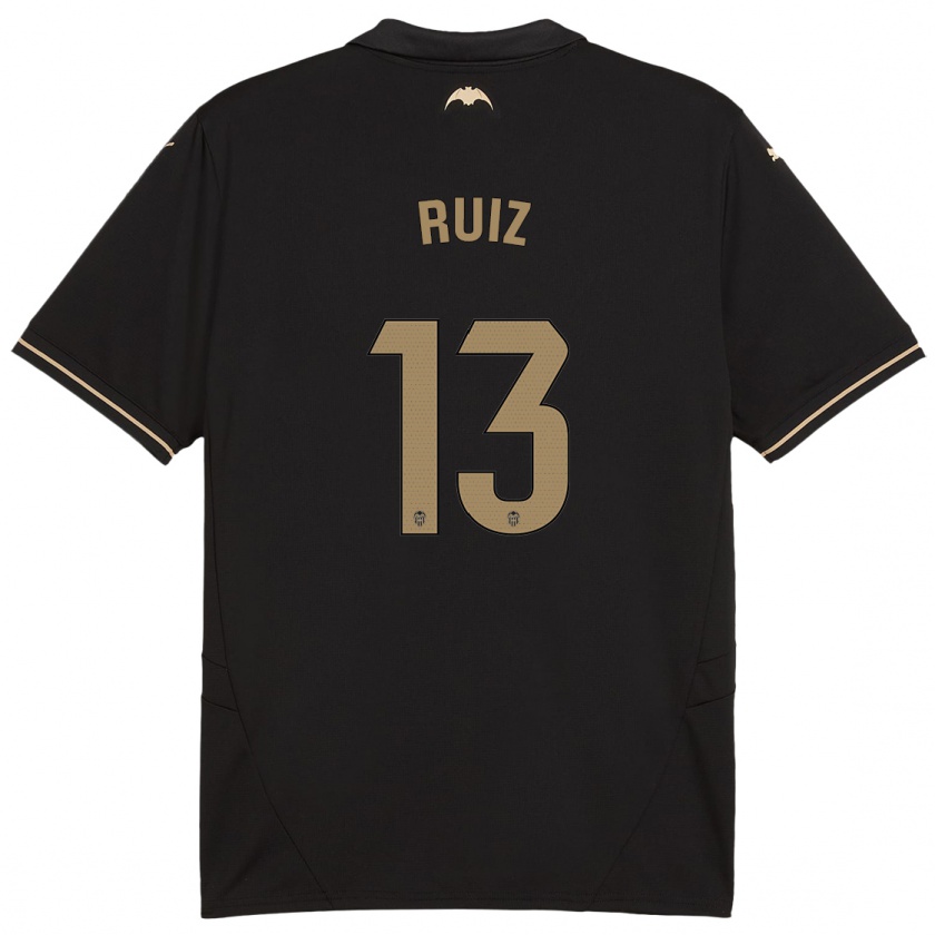 Kandiny Uomo Maglia Nil Ruiz #13 Nero Kit Gara Away 2024/25 Maglietta