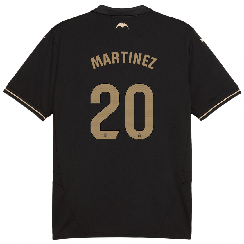 KandinyメンズAsun Martínez#20黒アウェイシャツ2024/25ジャージーユニフォーム