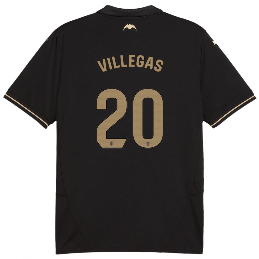 Kandiny Herren Noelia Villegas #20 Schwarz Auswärtstrikot Trikot 2024/25 T-Shirt Österreich