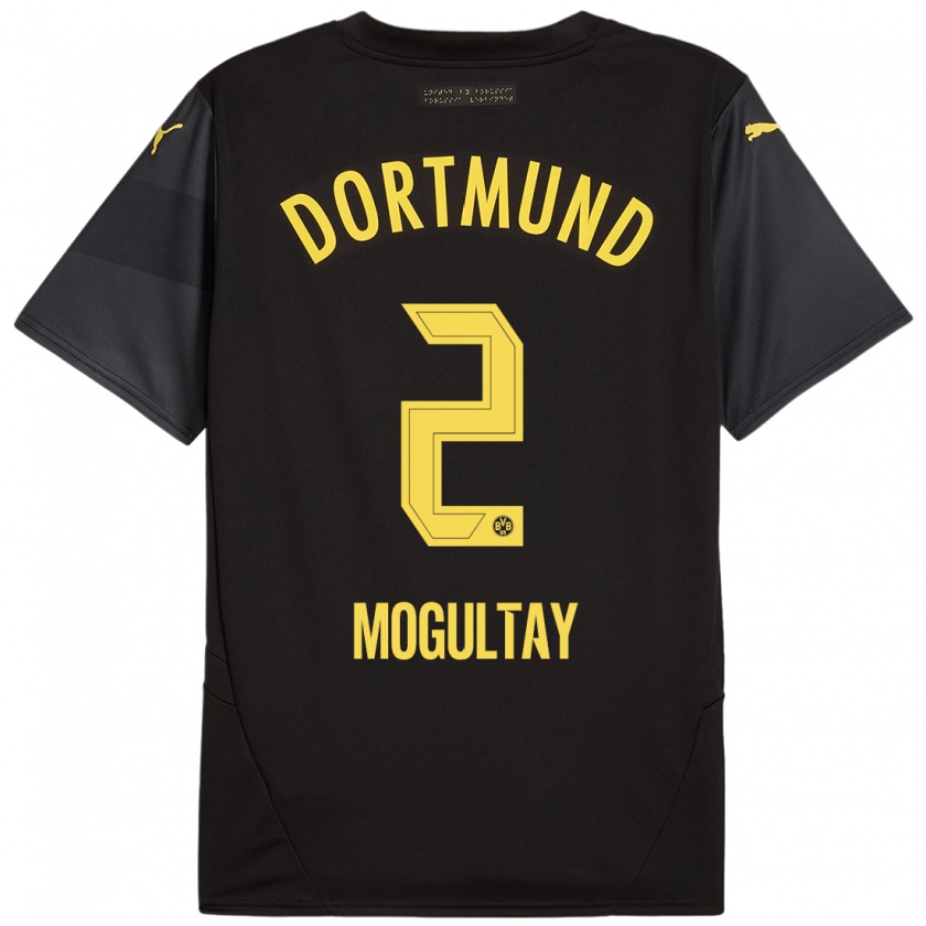 Kandiny Uomo Maglia Baran Mogultay #2 Nero Giallo Kit Gara Away 2024/25 Maglietta