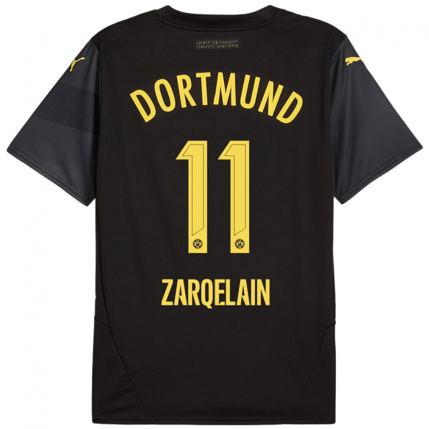 Kandiny Uomo Maglia Fadi Zarqelain #11 Nero Giallo Kit Gara Away 2024/25 Maglietta