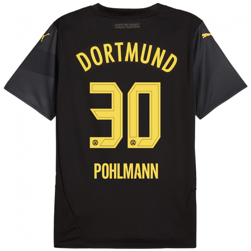 Kandiny Uomo Maglia Ole Pohlmann #30 Nero Giallo Kit Gara Away 2024/25 Maglietta