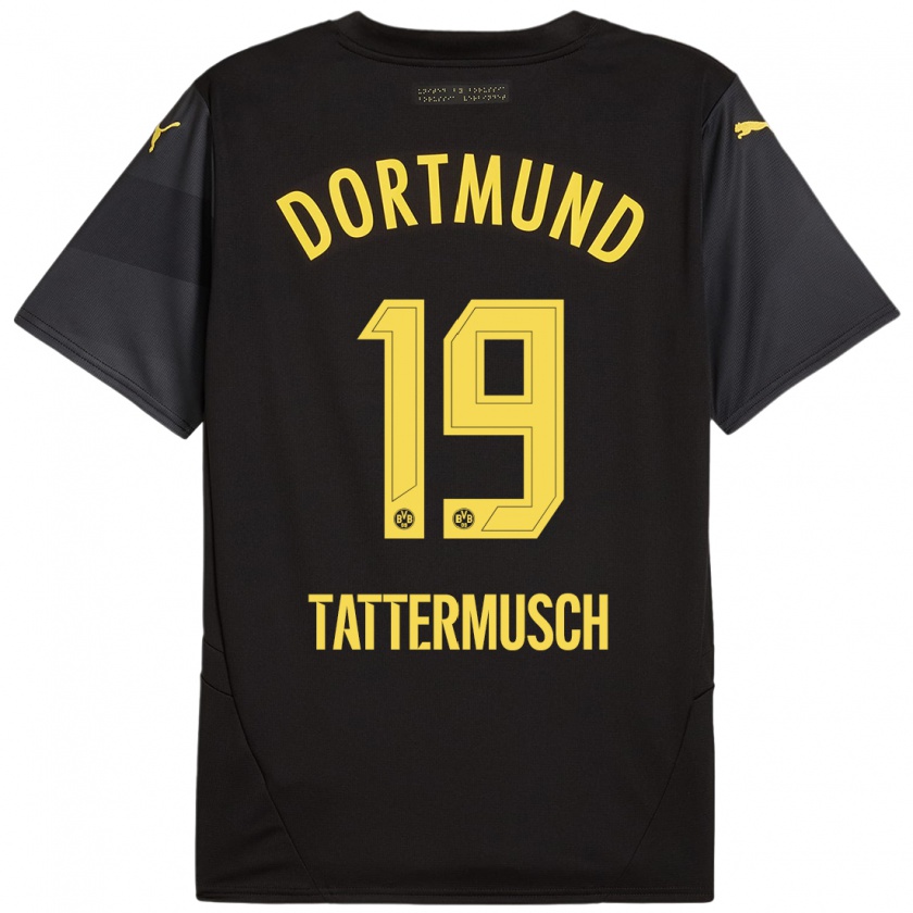 Kandiny Heren Ted Tattermusch #19 Zwart Geel Uitshirt Uittenue 2024/25 T-Shirt