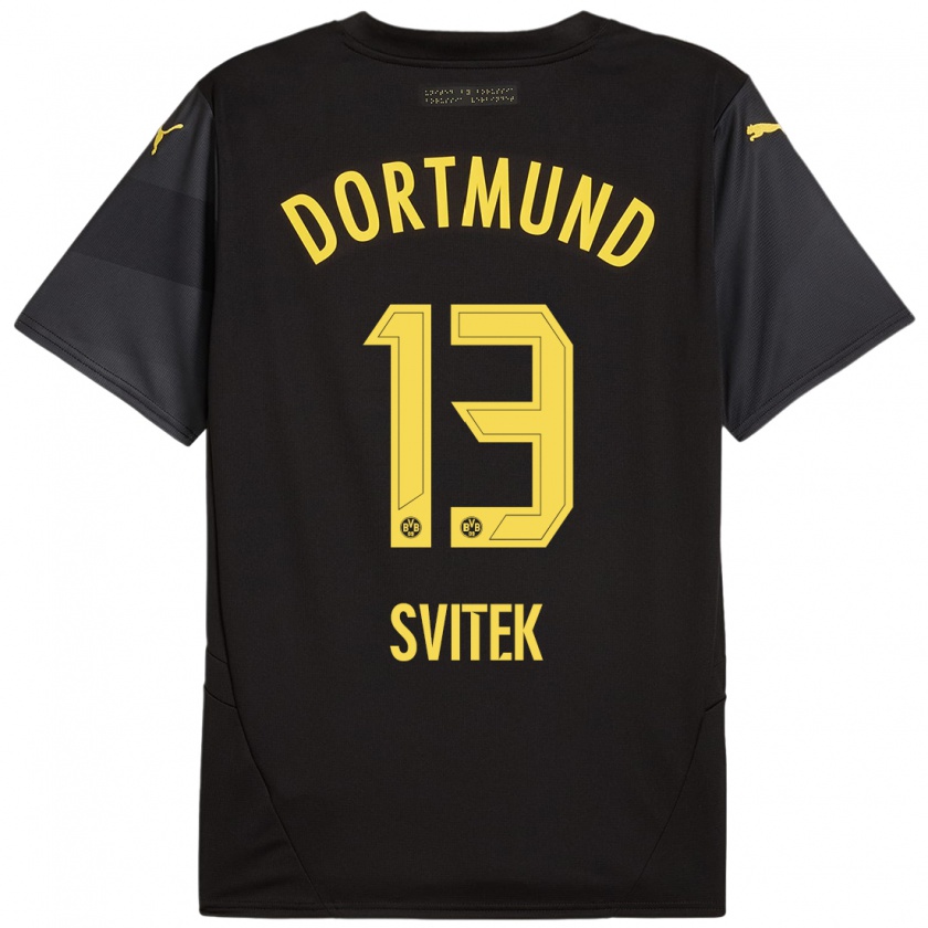 Kandiny Uomo Maglia Leon Svitek #13 Nero Giallo Kit Gara Away 2024/25 Maglietta